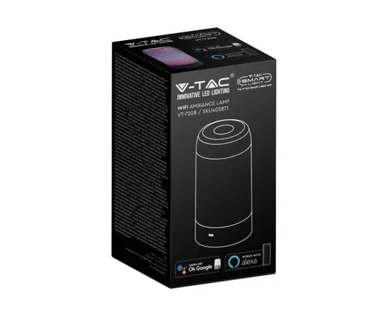 Лампа настольная V-TAC 8W 405871 100х188 RGB черный