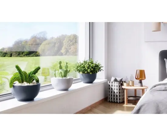 საყვავილე ქოთანი სადგამით FORM PLASTIC Bowl Satina Eco 30  თეთრი