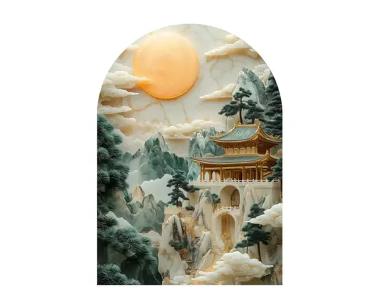 Картина на стекле Styler GS014 ARCHED JADE 70X100 см