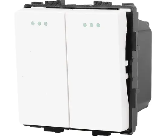 ჩამრთველი Socket Style 2 მექანიკური ორიანი 2G-2W თეთრი