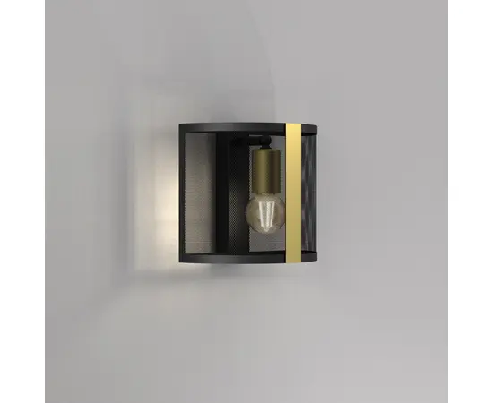 ბრა Luminex 4147 Kaga 1 E27 15W შავი ოქროსფერი