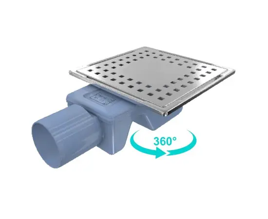 Shower drain Valtemo Inox-S Base VFD-773415 10x10 cm 40 mm