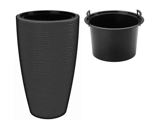 ქოთანი ყვავილის FORM PLASTIC Gobi Slim 30 anthracite