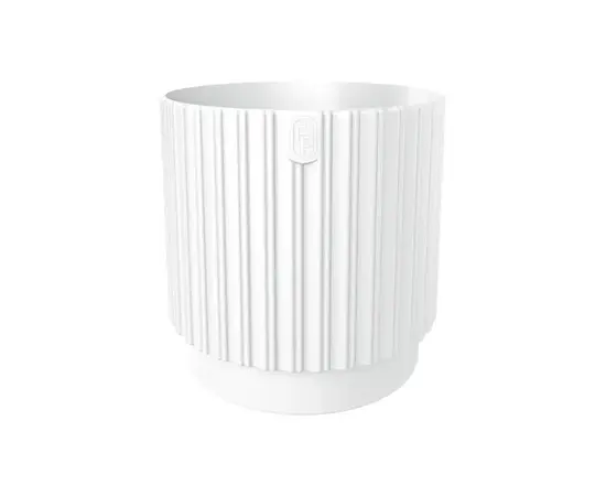 Flower pot FORM-PLASTIC Mika Cyli Petit Eco Recycled 14 white