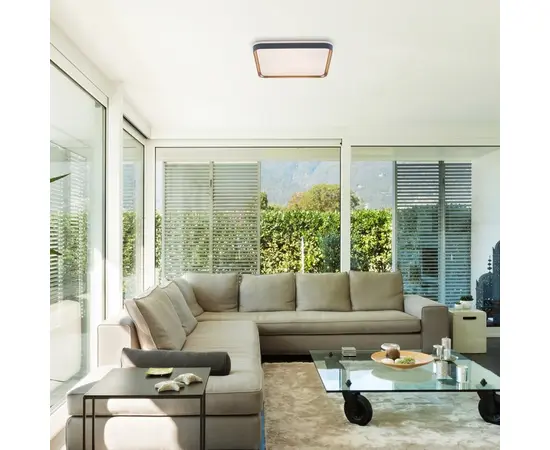 Светильник потолочный Rabalux LIATRIS LED 26W 3000K Ø395 металл черный золото 71029