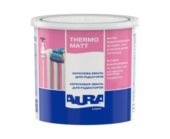 Enamel for radiators Eskaro Aura luxpro thermo white matt 750 ml