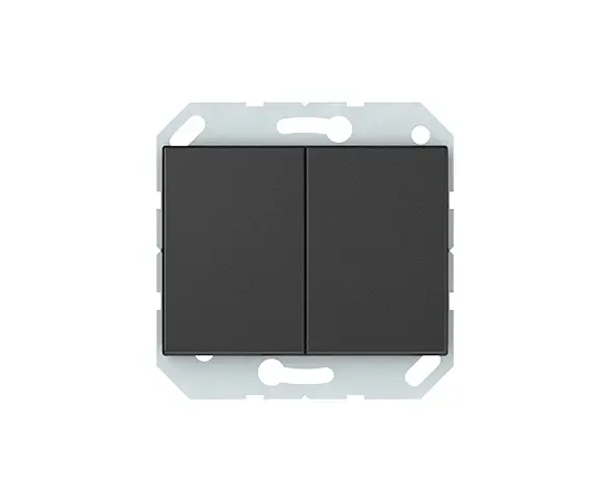 Switch pass-through without frame Vilma P(6+6)10-020-02 an 2 key anthracite