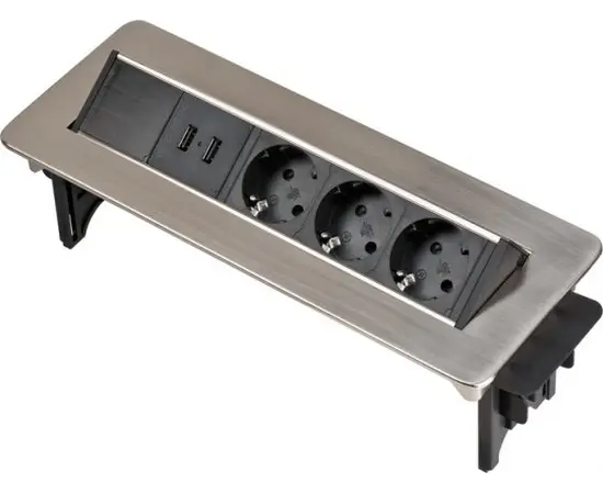 Удлинитель выдвижной 3 Brennenstuhl 2м 2 USB