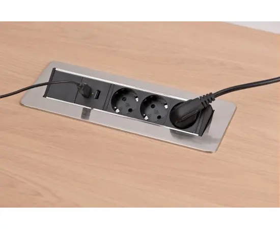Удлинитель выдвижной 3 Brennenstuhl 2м 2 USB