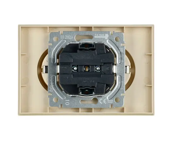 როზეტი IEK RS12-3-BrKr 2 BRITE 16A ბეჟი