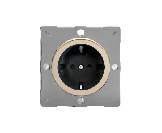 როზეტი Varilight EG5FBN Schuko satin დამიწებით