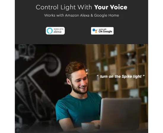 Garden light V-TAC LED 3x5.2W WI-FI RGB 3IN1+RGB black IP65 3015