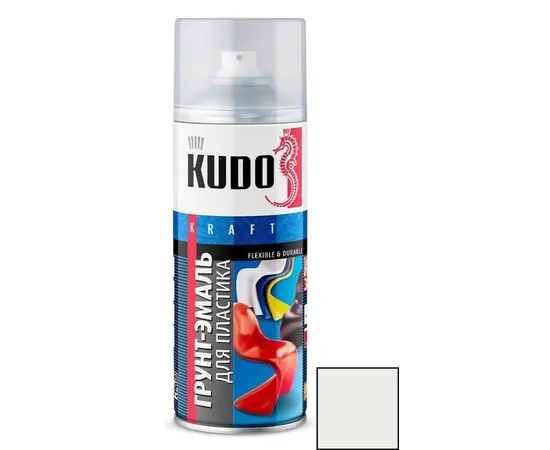 Грунт-эмаль для пластика Kudo KU-6003 520 мл белая