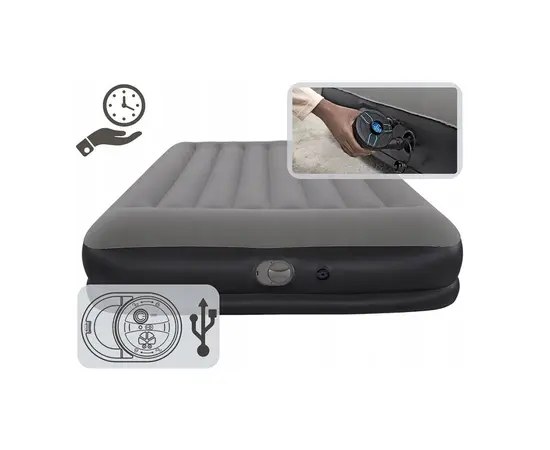Inflatable mattress dark gray Bestway 203x152x36 cm