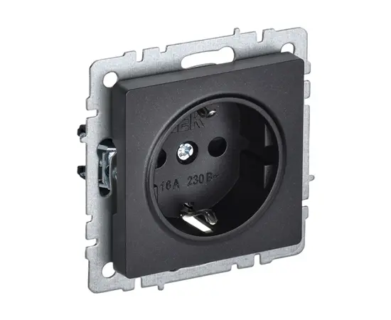 Socket IEK BRITE 1 ground 16A PC11-1-0-BrB black