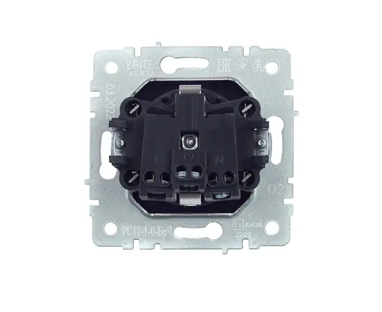 Socket IEK BRITE 1 ground 16A PC11-1-0-BrB black