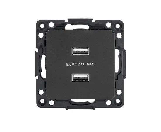 მექანიზმი EKF Stockholm USB 2 2.1А შავი