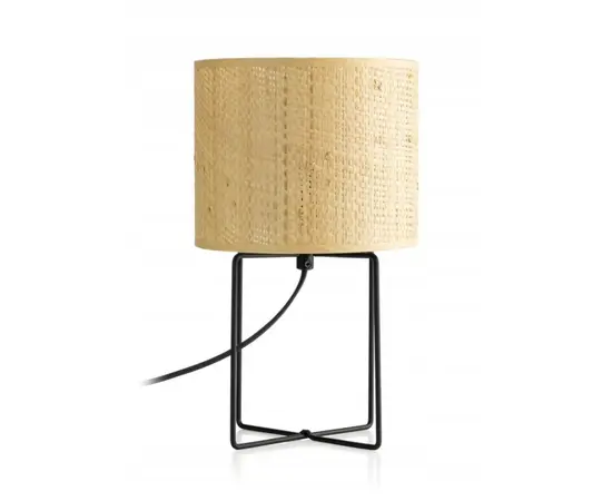 Лампа настольная Luminex Rattan 1 E27 Ø180 h150 черный ротанг 5293