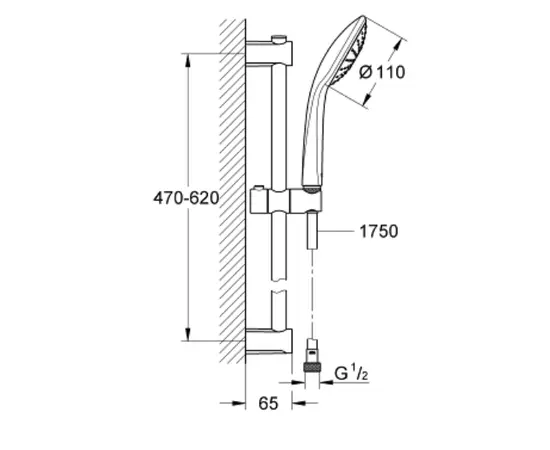Shower system Grohe VITALIO JOY 110 Mono 600/ 27322000