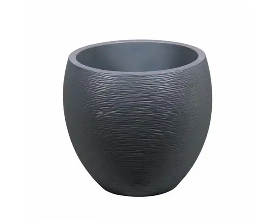 Plastic pot EDA Plastiques POT EGG GRAPHIT DIAM 50x45cm 46L