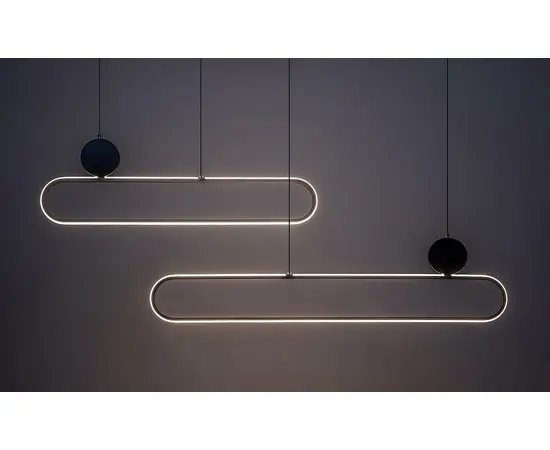 საკიდი Rabalux Circado LED 48W 3000K h1200 L1230 შავი ოქროსფერი