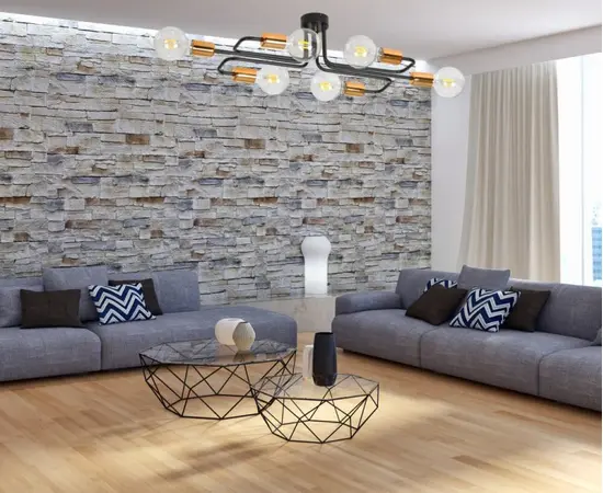 Chandelier EMIBIG VEKEN 6A E27 6x MAX 60W black