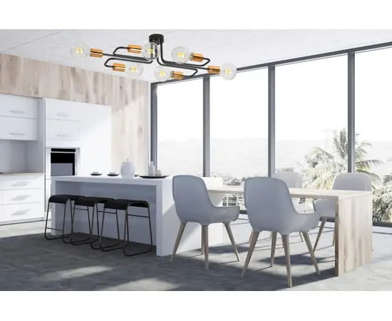 Chandelier EMIBIG VEKEN 6A E27 6x MAX 60W black