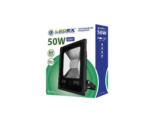 Прожектор Ledex 50W 3000k IP65 Black