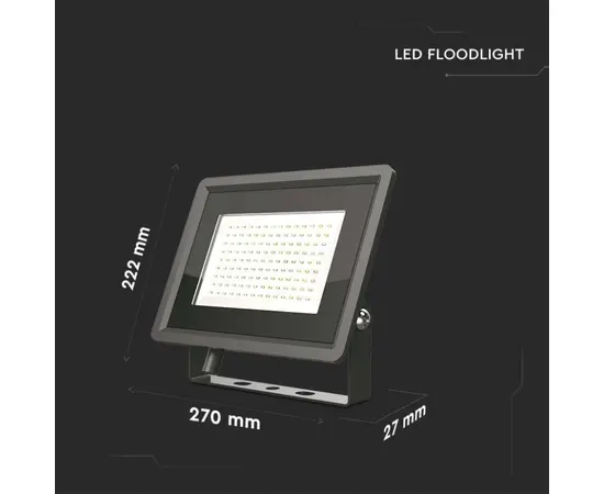 Прожектор V-TAC LED 100W 6400К F черный 6723