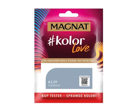 Краска-тест интерьерная Magnat Kolor Love 25 мл KL29 голубая