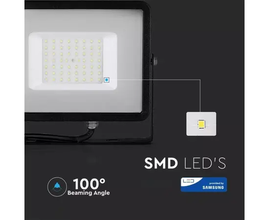 პროჟექტორი V-TAC LED Samsung 408 IP65 6400K 50W