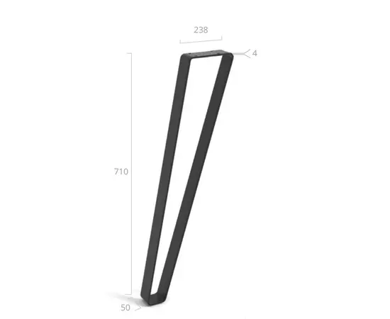 Table leg REI 2-903.710.18P black 710 mm