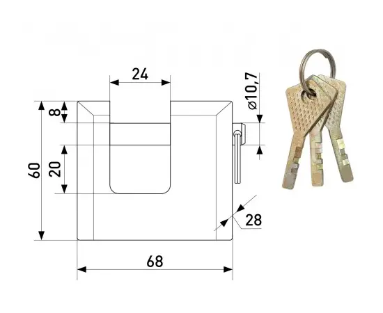 ბოქლომი Soller HBX 113-022 70 მმ