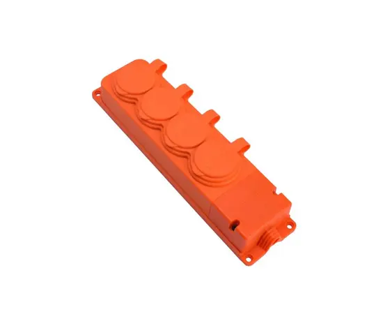 Колодка ByLion каучуковая 4 я IP44 16А оранжевая