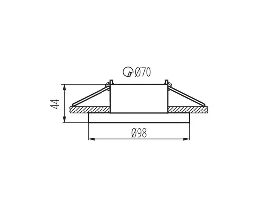 Spot lamp KANLUX ELNIS L W/C GX5 GU10 27805
