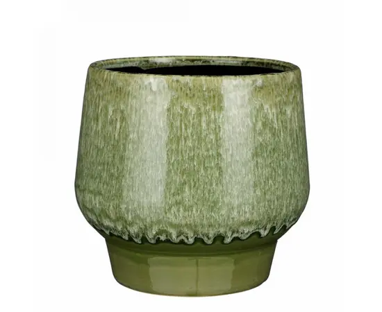 ქოთანი კერამიკული Monta pot round d. green - h20xd22cm