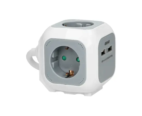 დამაგრძელებელი კუბი  ORNO 4 1.5მ 2 USB Schuko