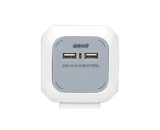 დამაგრძელებელი კუბი  ORNO 4 1.5მ 2 USB Schuko