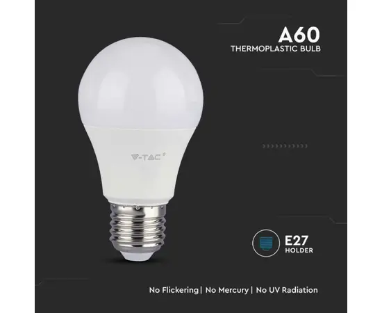 Lamp LED V-TAC E27 8.5W 217261 A60 4000K