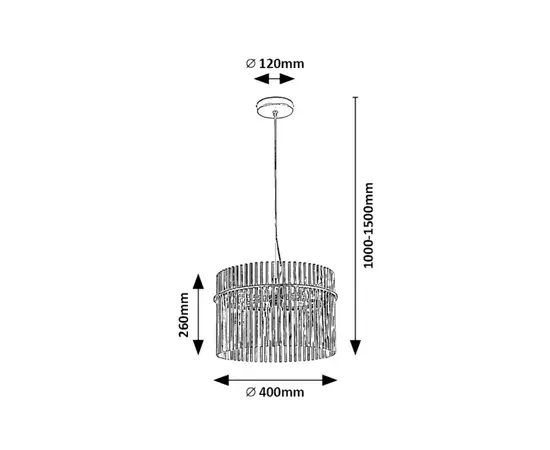 Люстра Rabalux 72261 Inesa 1 E27 40w черный