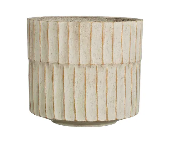 ქოთანი კერამიკული Apiro pot round off white - h27xd31cm