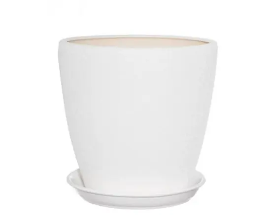 Flower Pot Ceramic Gracia N2 White Silk