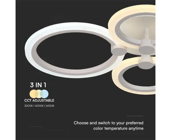 Chandelier LED 45W 3900Lm white IP20 VT-7717 23394