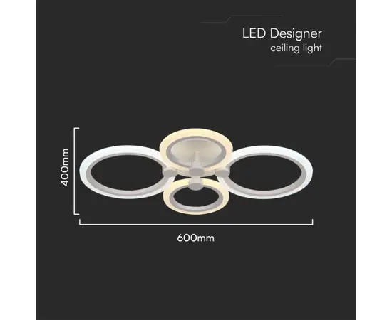 Chandelier LED 45W 3900Lm white IP20 VT-7717 23394