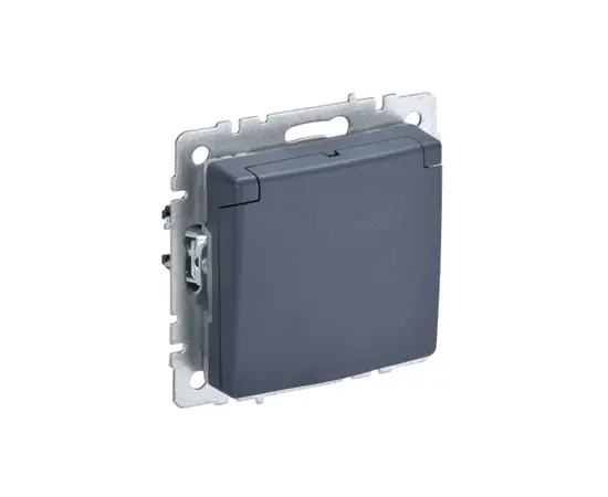 როზეტი IEK BRITE 16A IP44 RSbsh10-3-44-BrM დამიწებით ჩარჩოს გარეშე
