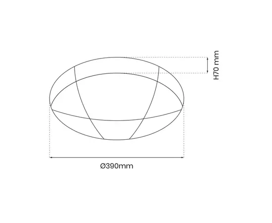 Ceiling light Milagro BOB LED 24W Ø390 remote control