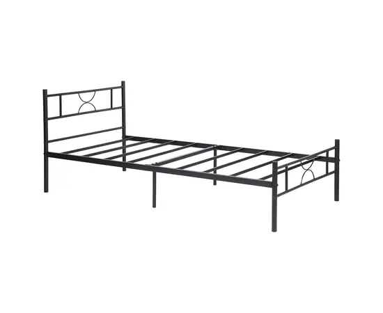 Кровать металлическая черная 211x155x90 см