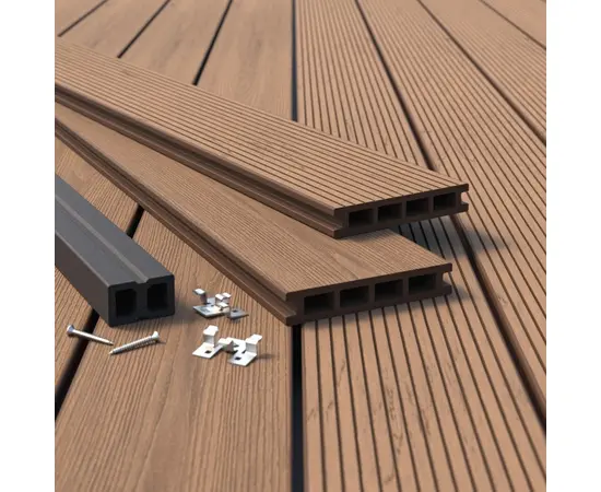 Terrace board Bergdeck S140 BB1107 Teak 140x25x2200 mm 1pc=0.308m²