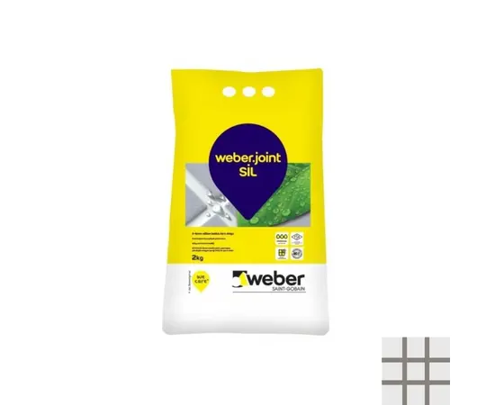 შემავსებელი ფილის ნაკერებისთვის Weber.joint SIL 2 კგ 414 გრანიტისფერი