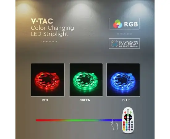 Светодиодная лента V-TAC 2628 SMD5050+2835 IP65 54LEDs RGB+W 5 м